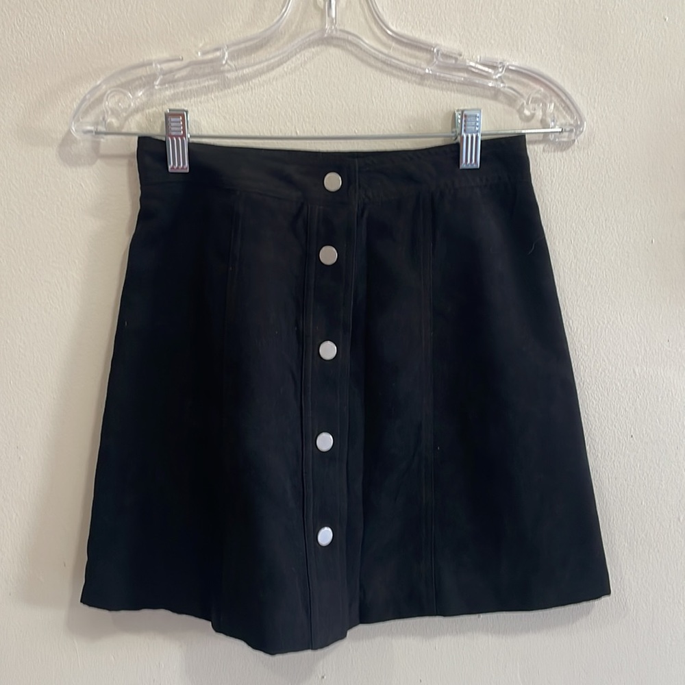 Divided Suede Feel Button Skirt Size 2